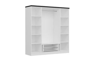 Medway Plus Kledingkast met 4 Deuren en 2 Lades, 190 cm, Wit