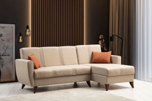 Zaden Hoekbank met Slaapfunctie, Beige