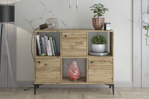 Orbit Mehrzweckschrank mit 3 Türen und Metallbeinen