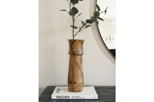 Brobbi Wooden Vase, Brown