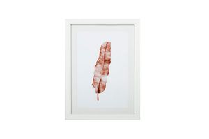 The Feather Art Print with Frame, Pink