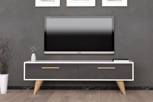 Melly TV-Möbel, Anthrazit & Weiß