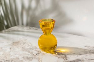 Moena Sparkle Candle Holder, Yellow