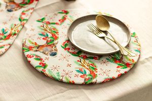 Artnego Christmas Deer 4 Piece Placemat, White