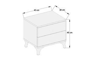 Reno Nachtkastje met 2 Lades