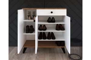 Paris Schoenenkast, 3 Hoezen, Wit