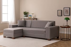 Linda Corner Sofa Right Chaise, Light Grey