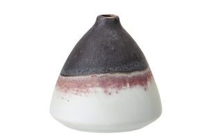 Warm Porcelain Vase, White & Brown