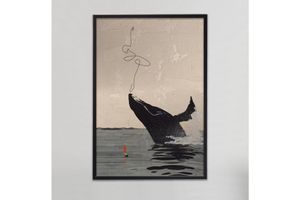 The Whale Art Print with Frame