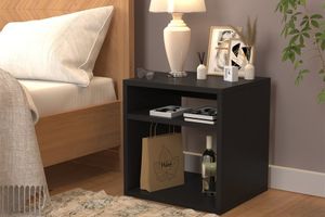 New Box Bedside Table, Black