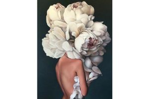 Obraz na plátně Žena s květinovými vlasy KAGE-707, 100 x 150 cm