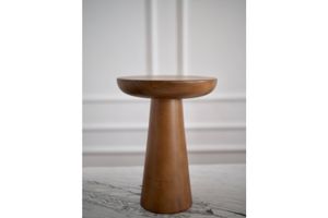Mushroom Side Table, 50 cm, Walnut