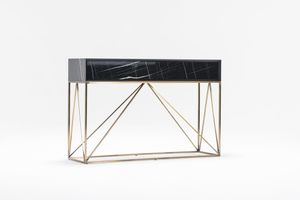 Butterfly Console Table, Black & Gold