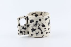 Musmeus Baes Ceramic Mug, White & Black