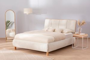 Béžová postel LUNA Eris,160x200