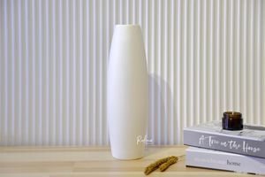 Roll Ceramic Vase Set, White