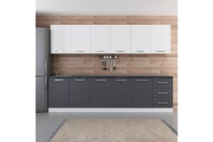 Medway Enz Kitchen Cabinet, White & Anthracite