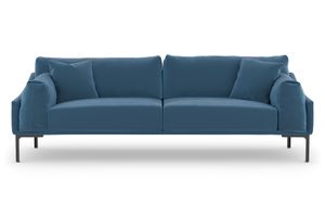Leo Three Seater Sofa, Blue