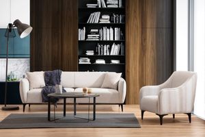 Bellisimo 3-Zitsbank, Creme