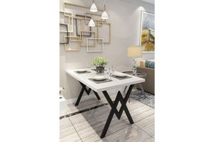 Parla 4-Seat Fixed Dining Table, White
