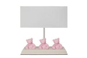 Misto Home Table Lamp Three Bears, Pink