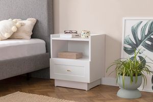 Henry Single Bedside Table, White