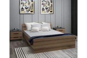 Tideway King Size Bed, 150 x 200 cm, Walnut