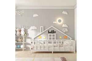 Givayo House Montessori Children's Bed, 90 x 190 cm, White