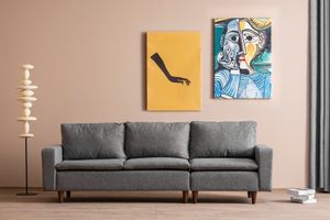 Pafu Lungo 4-Sitzer Sofa, Grau
