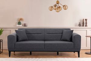 Liones 3-Sitzer Sofa, Schwarz