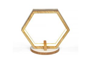 Diverse Hexagon Table Lamp, Gold