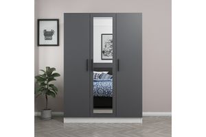 Medway Tideway 3 Door Wardrobe, Anthracite