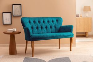 Armens 2-Sitzer Sofa mit Braunen Beinen