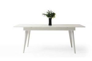 Texas 6-8 Seat Fixed Dining Table, White (High Gloss)
