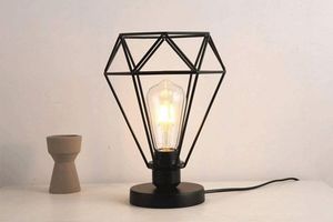 Industrial Table Lamp, Black