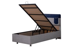 Happy Boxspringbed met Hoofdbord, Blauw