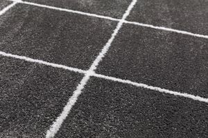 Emma Machinetapijt, 80x150 cm, Antraciet en Wit