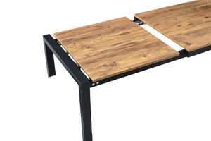 Lato Uitschuifbare Tafel, 75x120 cm, Walnoot en Zwart