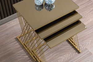 Vienna Nesting Table, Gold