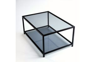 Neostyle Tempered Glass Coffee Table, Black