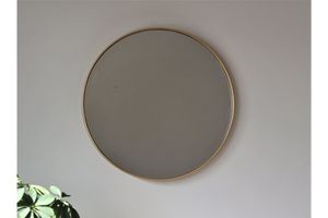 Otto Austyn Round Wall Mirror, 90 cm, Gold