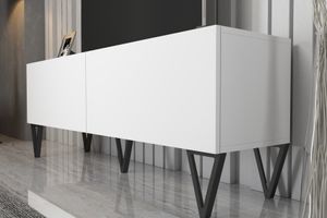 Antnu TV-Lowboard, 150 cm, Weiß & Schwarz
