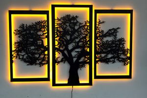 Baum LED-Bild, 3 Tlg