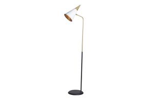 Zeta Conical Contrasting Gold and White Floor Lamp