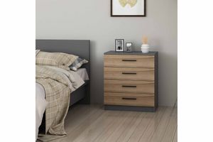 Tideway Ladekast met 4 Lades, Antraciet en Walnoot