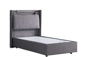 Zagreb Box En Hoofdbord, Grijs, 90X190