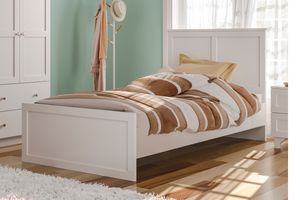 Zenio Side Single Bed, 90 x 190 cm, White