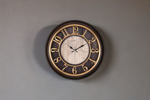 X Decorative Wall Clock, Brown