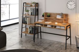 Loft Bücherregal mit Schreibtisch