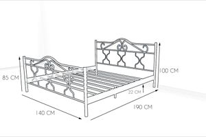 Gold Metalen Bedframe, Zwart